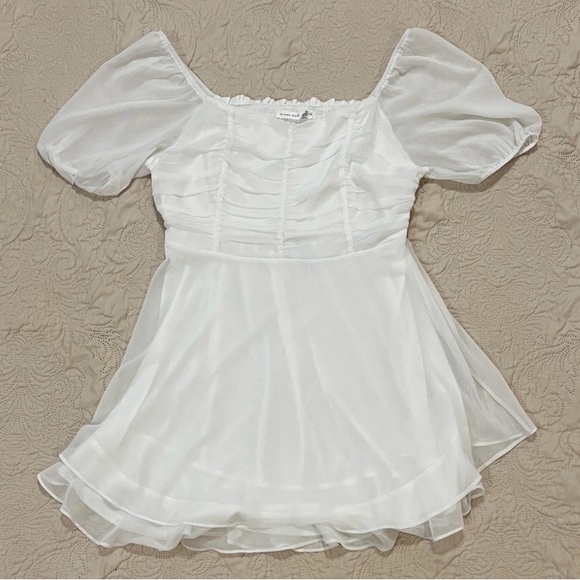Altar'd State White Puff Sleeve Mini Dress - Picture 12 of 12